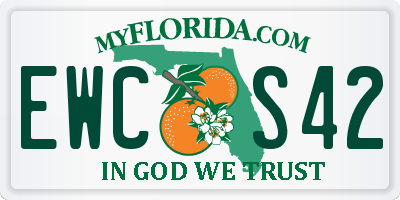 FL license plate EWCS42
