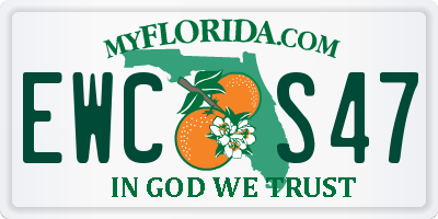 FL license plate EWCS47