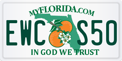 FL license plate EWCS50