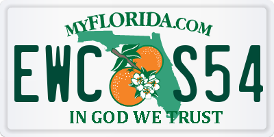 FL license plate EWCS54