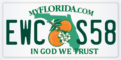 FL license plate EWCS58