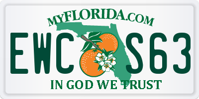 FL license plate EWCS63