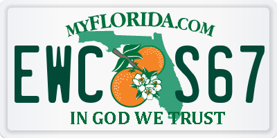 FL license plate EWCS67