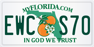 FL license plate EWCS70