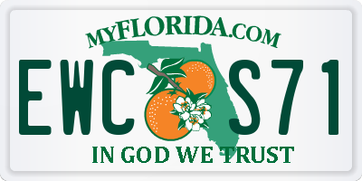 FL license plate EWCS71