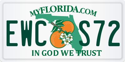 FL license plate EWCS72
