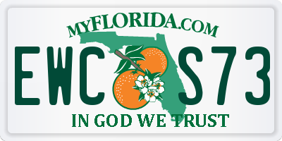 FL license plate EWCS73