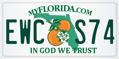 FL license plate EWCS74