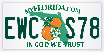 FL license plate EWCS78