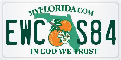 FL license plate EWCS84