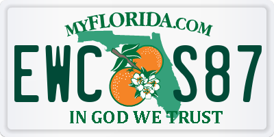 FL license plate EWCS87