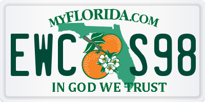 FL license plate EWCS98