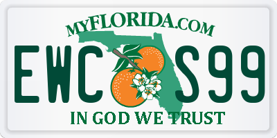 FL license plate EWCS99