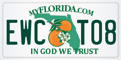 FL license plate EWCT08