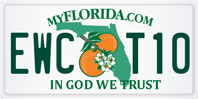 FL license plate EWCT10