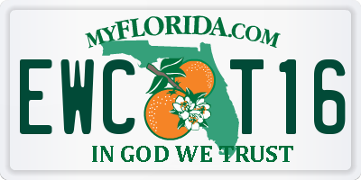 FL license plate EWCT16