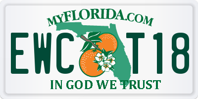 FL license plate EWCT18