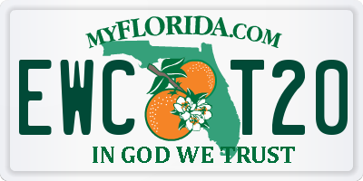 FL license plate EWCT20