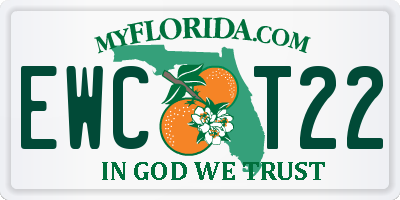 FL license plate EWCT22