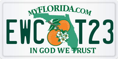 FL license plate EWCT23