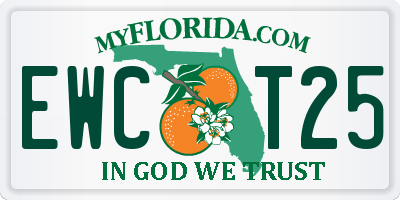 FL license plate EWCT25