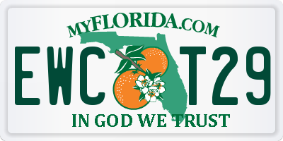 FL license plate EWCT29