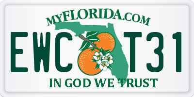 FL license plate EWCT31