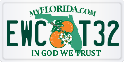 FL license plate EWCT32