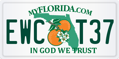 FL license plate EWCT37