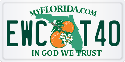 FL license plate EWCT40
