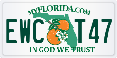 FL license plate EWCT47