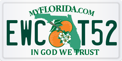 FL license plate EWCT52