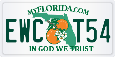 FL license plate EWCT54
