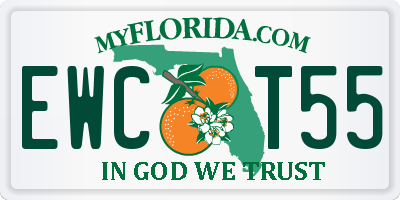 FL license plate EWCT55