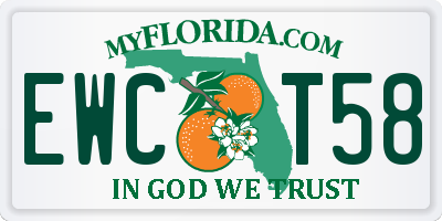 FL license plate EWCT58