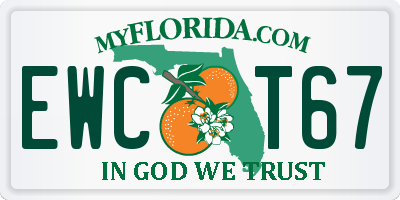 FL license plate EWCT67