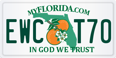 FL license plate EWCT70