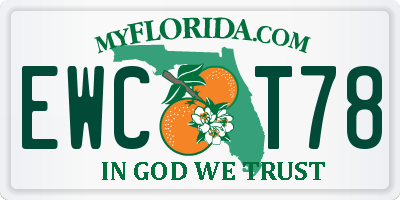 FL license plate EWCT78