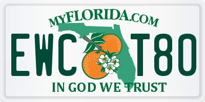 FL license plate EWCT80
