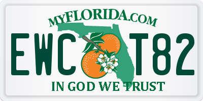FL license plate EWCT82