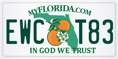 FL license plate EWCT83