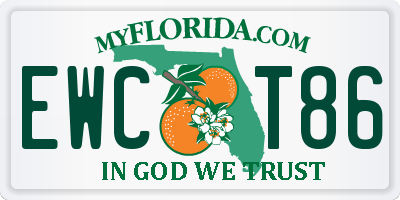FL license plate EWCT86