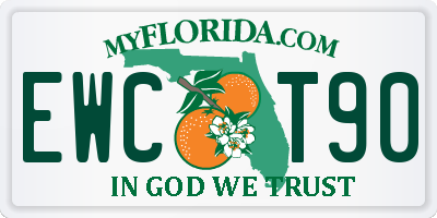 FL license plate EWCT90