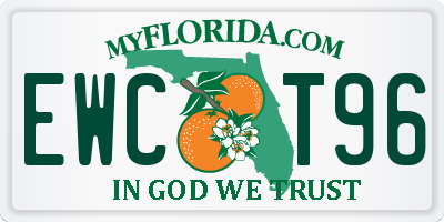 FL license plate EWCT96