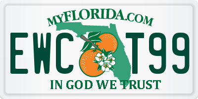 FL license plate EWCT99