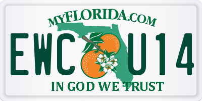FL license plate EWCU14