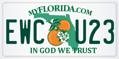 FL license plate EWCU23