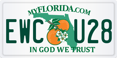 FL license plate EWCU28