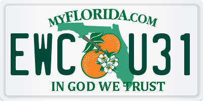 FL license plate EWCU31