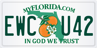 FL license plate EWCU42